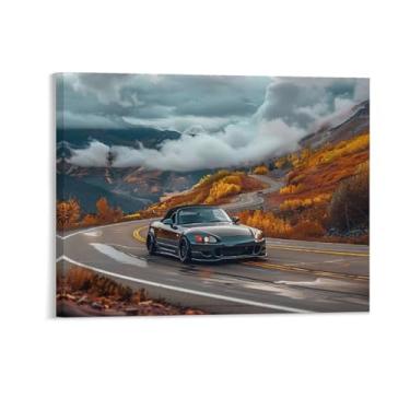 Imagem de HouLaiZhe S2000 Jdm carro esportivo montanha neblina pôsteres lona parede estética sala decoração de parede impressões galeria sala decoração de parede para quarto sala de estar escritório 08 x 10
