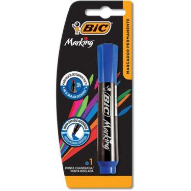 Imagem de Pincel Marcador Permanente Marcador Recarregável Azul - BIC