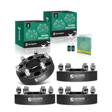 Imagem de YHTAUTO Espaçadores de roda 6x5,5 Hubcentric de 3,8 cm para Silverado, Sierra, Tahoe, Escalade, Yukon, Savana, Suburban, C/K, espaçadores de pneu de 6 pinos de 6 terminais, parafusos M14 x 1,5, furo