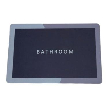 Imagem de Tapete de Banheiro Antiderrapante - Super Absorvente - Seca Rápido - Base Aderente - Evita Mofo e Maus Odores, 57x38 cm. (AZUL)