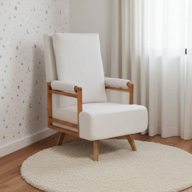 Imagem de Poltrona de Amamentação Fixa com 4 Pés Mila Off White