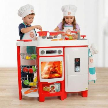 Imagem de Cozinha Infantil Grande Completa com Geladeira Forno Fogão Fruteira Me