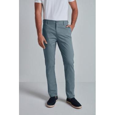 Imagem de Calça Chino Slim Fit - Azul Acinzentado - HIGHSTIL, Azul, 52