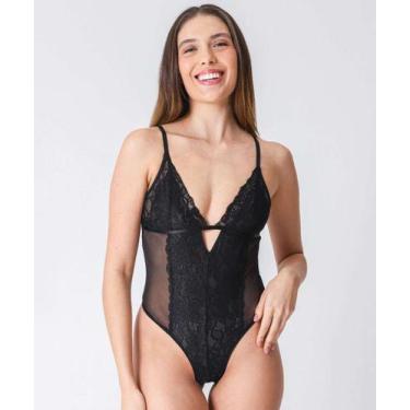 Imagem de Body Feminino Sensual Renda Sem Bojo-13106 - ALARC, 40, Preto