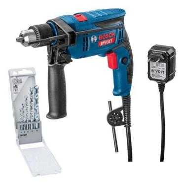 Imagem de Kit Furadeira Impacto Parafusadeira Bosch Gsb 13 Re 750w Bivolt E 5 Br