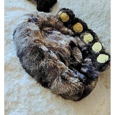 Imagem de Cama Pata Nuvem para Cachorro e Gato – Colchonete Antialérgico Confortável em Vários Tamanhos (PRETO MESCLADO CINZA,90CM GRANDE)