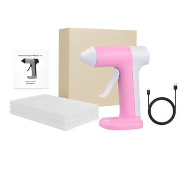 Imagem de Pistola de Cola Quente Sem Fio Pré-aquecimento Rápido em 30s Bateria Recarregável 2000mAh Carregamento USB-C Desligamento Automático Inclui 30 Bastões