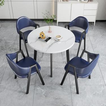 Imagem de Conjunto de mesa e cadeira de clube de recepção de escritório, conjuntos de mesa de negociação para sala de conferências, mesa de centro e cadeira de lazer, conjunto de mesa de jantar para 4 (cor: 11
