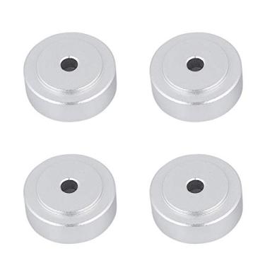 Imagem de KIMISS 4 PCS 20 * 8mm Amplificador De Liga De Alumínio Pés Almofadas De Amortecedor Para Som Surround Estéreo - Preto (Prata)