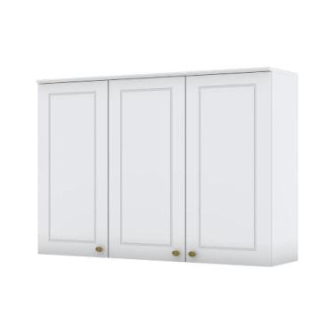 Imagem de Armário Aéreo Modulado Emily Henn para Cozinha, Branco Fosco