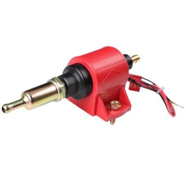 Imagem de Entrada e saída da bomba de combustível elétrica universal 3/20.3 cm (cabeça de farpa) 12V 5-9 PSI Bomba de combustível de baixa pressão 35GPH 132LPH Bomba de combustível em linha para motores diesel