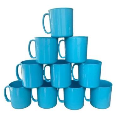 Imagem de Kit canecas plastico resistente grande qualidade brinde personalizavel