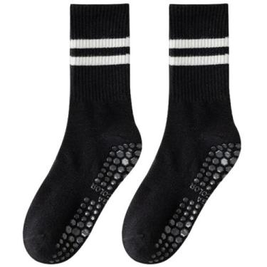 Imagem de Meia de Pilates yoga esportivas profissional Antiderrapante - 1 par - 