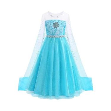 Imagem de Vestido De Princesa Frozen Elsa Anna Para Meninas, Fantasia Infantil P