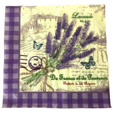 Imagem de 20 Guardanapo Estampado Papel Elegante Decoupagem Lavanda - Newz