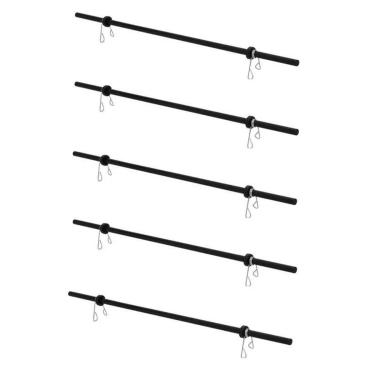 Imagem de Kit 5 Barras Body Pump Com Presilhas Musculação Funcional-Unissex