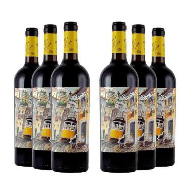 Imagem de Vinho Porta 6 Tinto Português 750Ml - Kit 6 Unidades