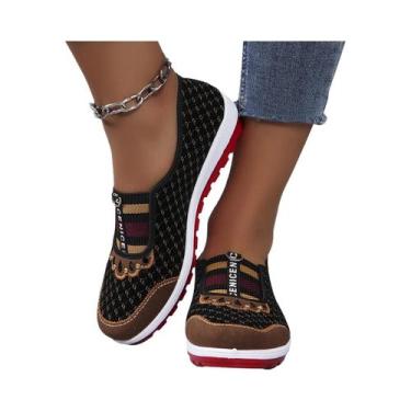 Imagem de Tênis Casuais Femininos De Verão Em Malha Respirável, Sapatos Vulcaniz