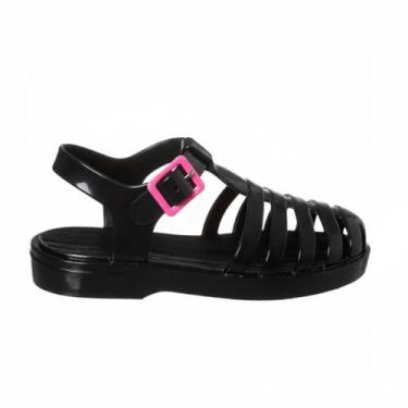 Imagem de Sandália Papete Glitter Infantil Moda Menina Transparente Macia Leve C