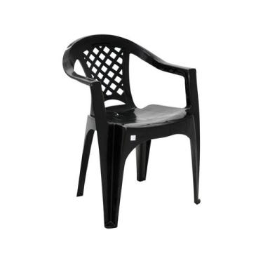 Imagem de Cadeira com Braços Iguape Preta - 92221009 - TRAMONTINA, Preto, 1