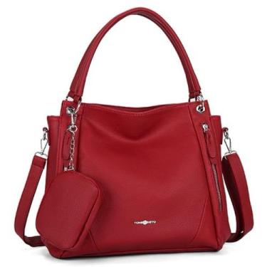 Imagem de Bolsa Mochila Feminina Grande De Ombro Com Alça Transversal De Couro P