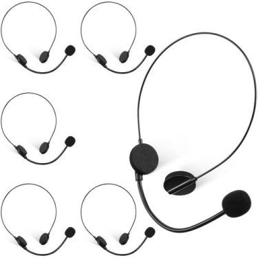 Imagem de Fone de ouvido Costume Prop, capacete de microfone preto de Halloween 