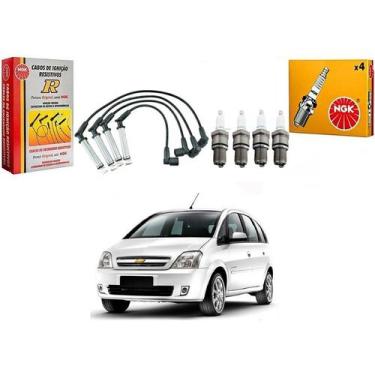 Imagem de Kit Vela Ngk Cabo Meriva 1.8 8v 2002 A 2012