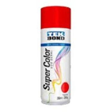 Imagem de Tinta spray vermelho 350ml tekbond aerossol alta cobertura secagem ráp