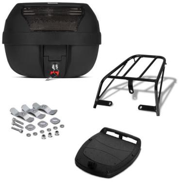 Imagem de Bau 28 Litros Pro Tork + Bagageiro Ybr 125 2000/08 Fumê, FUME, YBR 125