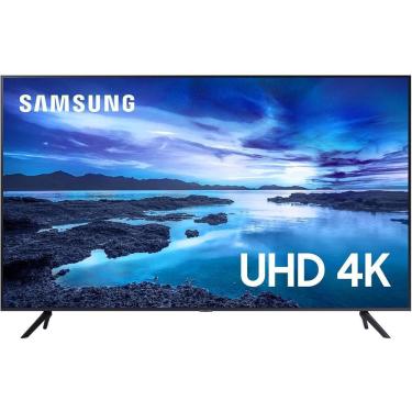 Imagem de Smart TV 43" UHD Samsung 4K 43AU7700 Processador Crystal 4K Tela Sem Limites Alexa Built In Controle Único