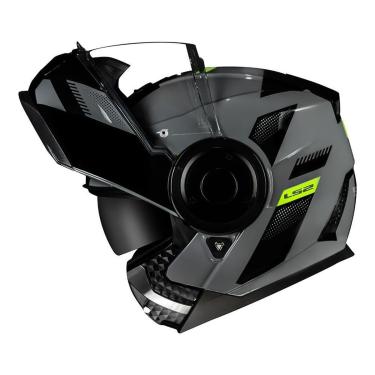 Imagem de Capacete Ls2 FF902 Scope Max Preto Cinza e Amarelo-Masculino