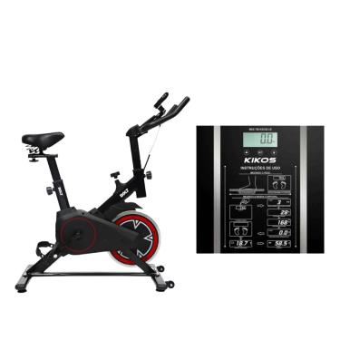 Imagem de Kit Fitness Bicicleta Spinning Bolt F1 até 100kg + Balança Bioimpedância Kikos Ison Que...