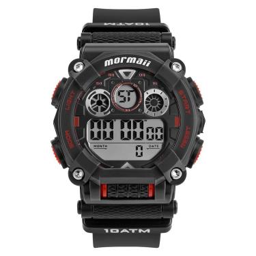 Imagem de Relógio MORMAII masculino digital preto vermelho MO8005/8P