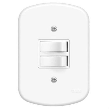 Imagem de Conjunto de Interruptor Embutir 1 Interruptor Simples E 1 Interruptor 
