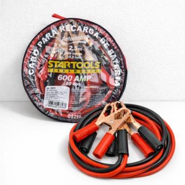 Imagem de Cabo Recarga Bateria 600A 2,5m De Carro Moto Caminhão Estojo - STARTOO