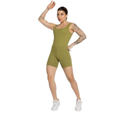 Imagem de Macaquinho Smart Bella Fiore Decote Em U Roupa Para Treino Academia Moda Fitness-Feminino