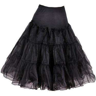 Imagem de Saia midi de tule BellaSous Malco Modes  preta