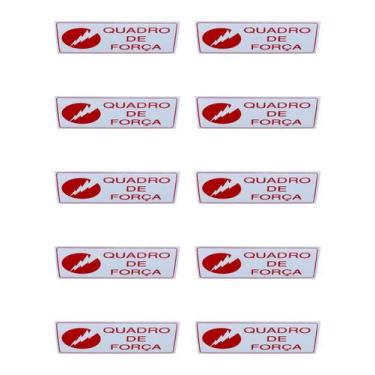Imagem de KIT COMBO 10 Placa de Sinalização quadro de força 10x20 cm ATACADO - A
