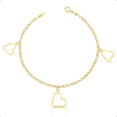 Imagem de Pulseira Elo Português Ouro 18k Feminina Berloques - Paulistana Joias