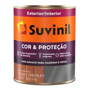 Imagem de Esmalte Brilhante Premium Suvinil Cor e Proteção 900ml, Laranja