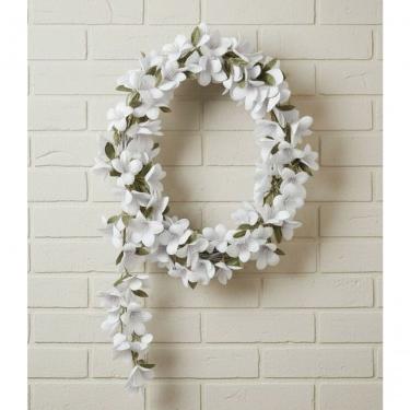 Imagem de Pendente de Hibisco Flor Trepadeira Artificial 110cm para Decoração Branco de Coração Shop