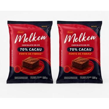 Imagem de Chocolate em Pó Harald 70% Cacau Kit 2x500g Intenso Amargo Profissiona