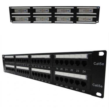 Imagem de Patch Panel Cat.5E 19" 2u 48 Portas Carregado Keystone Secon - SECCON
