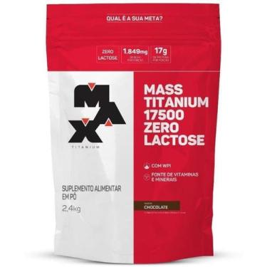 Imagem de Mass Titanium 17500 Zero Lactose (2,4kg) - Sabor: Chocolate - Max Tita