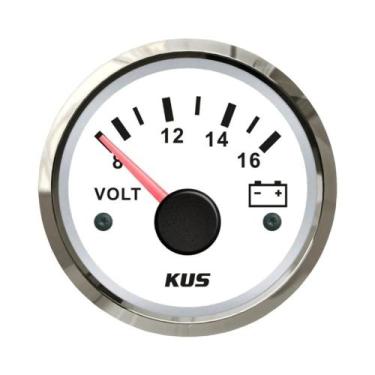 Imagem de Voltímetro De 52mm Para Carro, Caminhão E Barco 8-16V 18-32V 9-32V Com