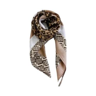 Imagem de Lenço De Seda Com Estampa Paisley Para Mulheres, Design Luxuoso, Peque