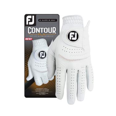Imagem de FootJoy Luva de golfe masculina Contour FLX geração anterior, pérola, cadete GG, usada na mão esquerda
