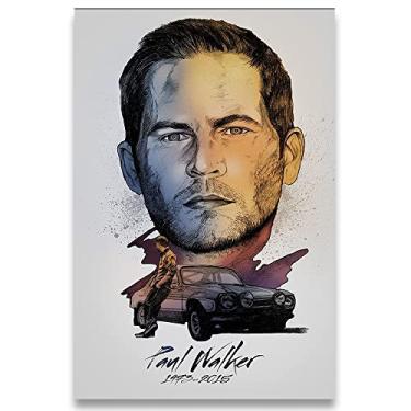 Imagem de Poster Decorativo 42cm x 30cm A3 Brilhante Paul Walker Velozes