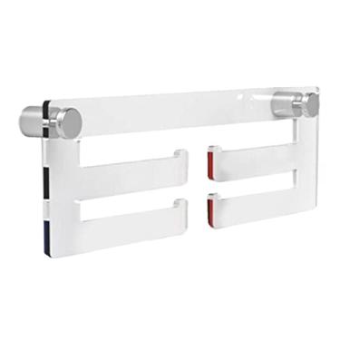 Imagem de gazechimp Suporte de rack de rack de exibição de titular de medalha prateleira-suporte de parede de acrílico resistente cabide de medalhas, fácil de instalar - Claro