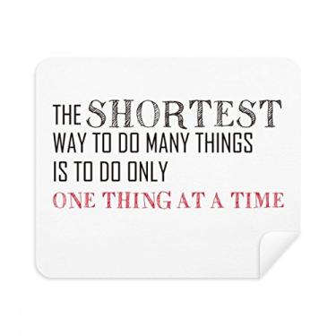Imagem de Quote Do One Thing A Time is The Shortcut Pano de limpeza Limpador de tela 2 peças Tecido de camurça